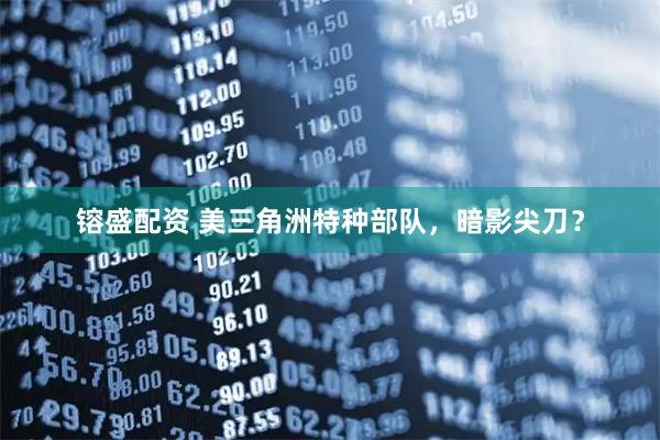 镕盛配资 美三角洲特种部队，暗影尖刀？